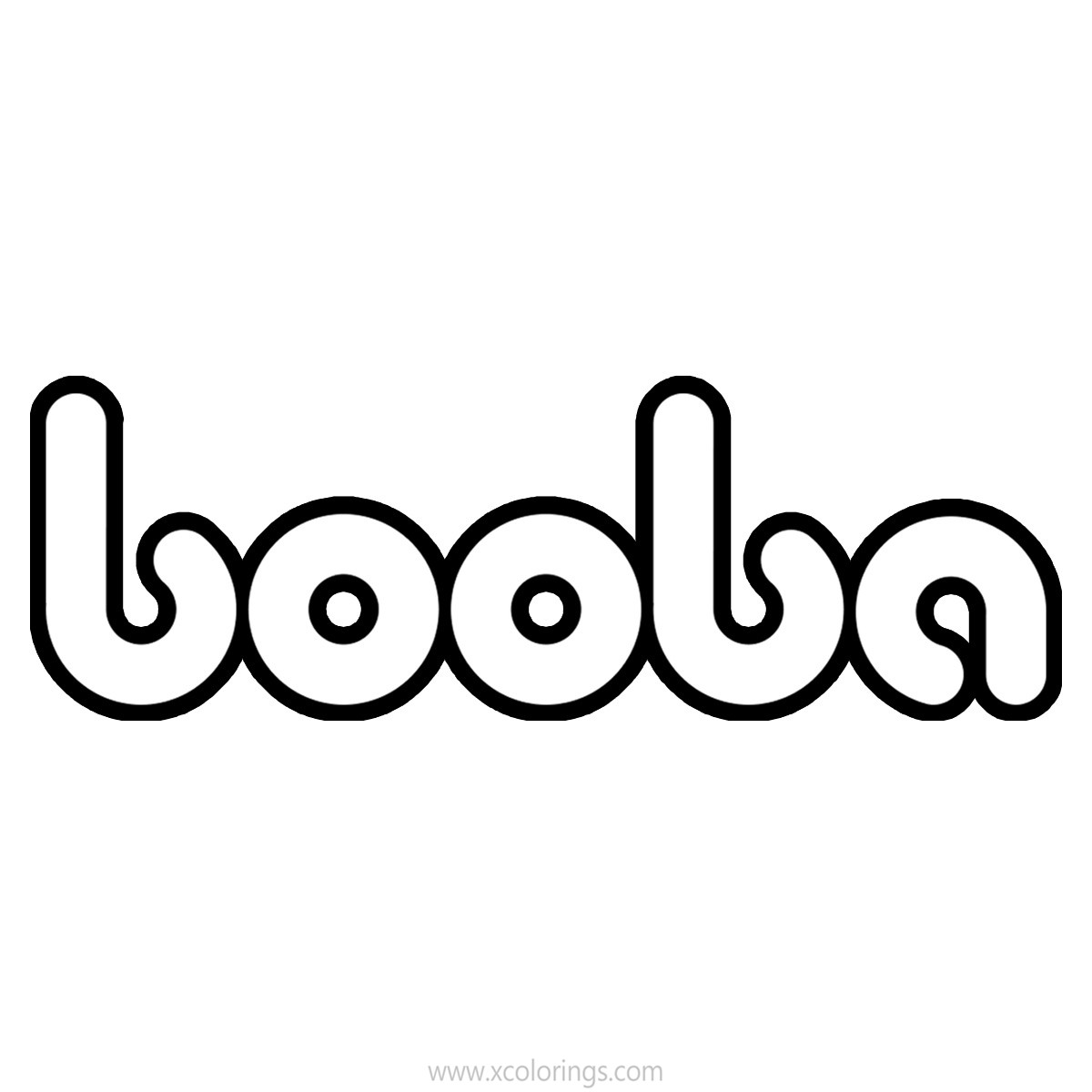 Free Booba Coloring Pages Logo printable