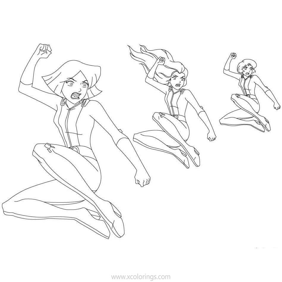 Free Brave Totally Spies Coloring Pages printable