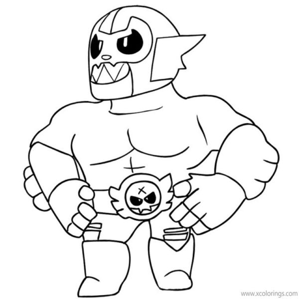 Rare El Primo Brawl Stars Coloring Pages - XColorings.com