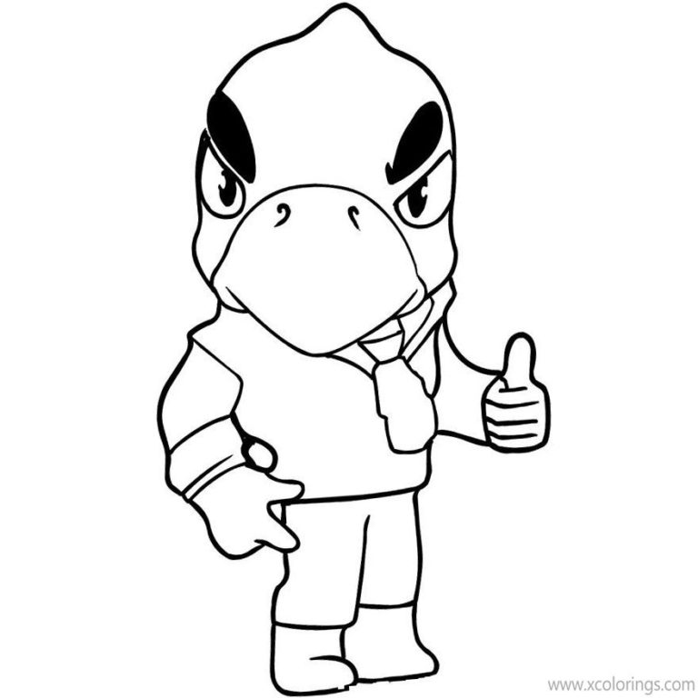 Brawl Stars Coloring Pages Mecha Crow