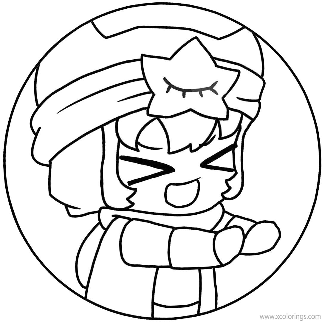 Free Brawl Stars Coloring Pages Sandy Icon Template printable