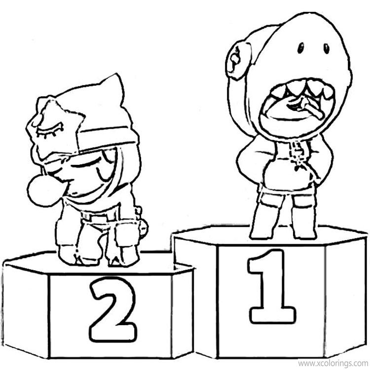 Free Brawl Stars Coloring Pages Sandy and Leon printable
