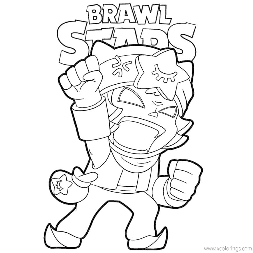 Free Brawl Stars Coloring Pages Sandy is Angry printable