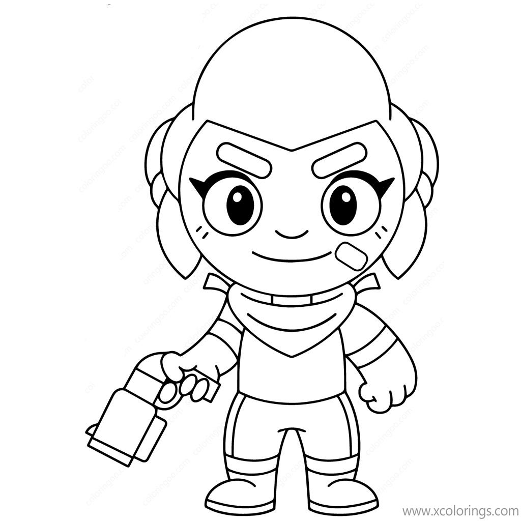 Free Brawl Stars Coloring Pages Shelly printable