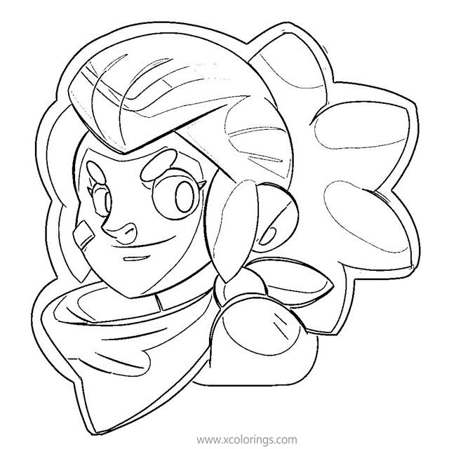 Free Brawl Stars Coloring Pages Shelly's Portrait printable