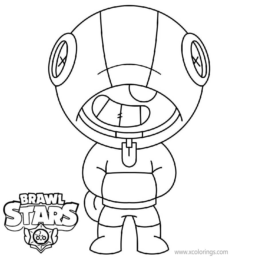 Brawl Stars Leon Outline Coloring Pages - XColorings.com