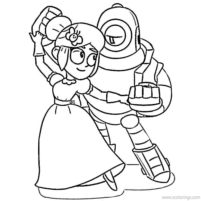 Free Brawl Stars Rico Coloring Pages Rico and Shelly by Lazuli177 printable