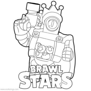 Brawl Stars Character Coloring Pages Rico - XColorings.com