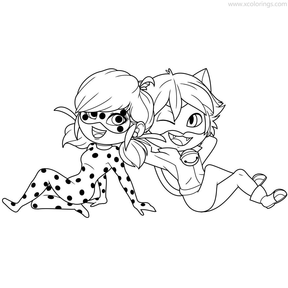 Free Chibi Miraculous Tales of Ladybug Coloring Pages printable