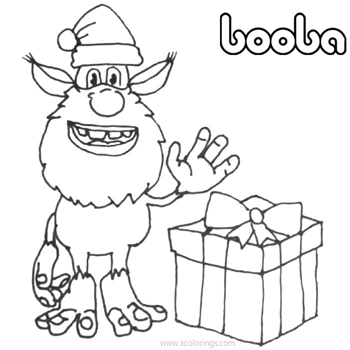 Free Christmas Booba Coloring Pages printable