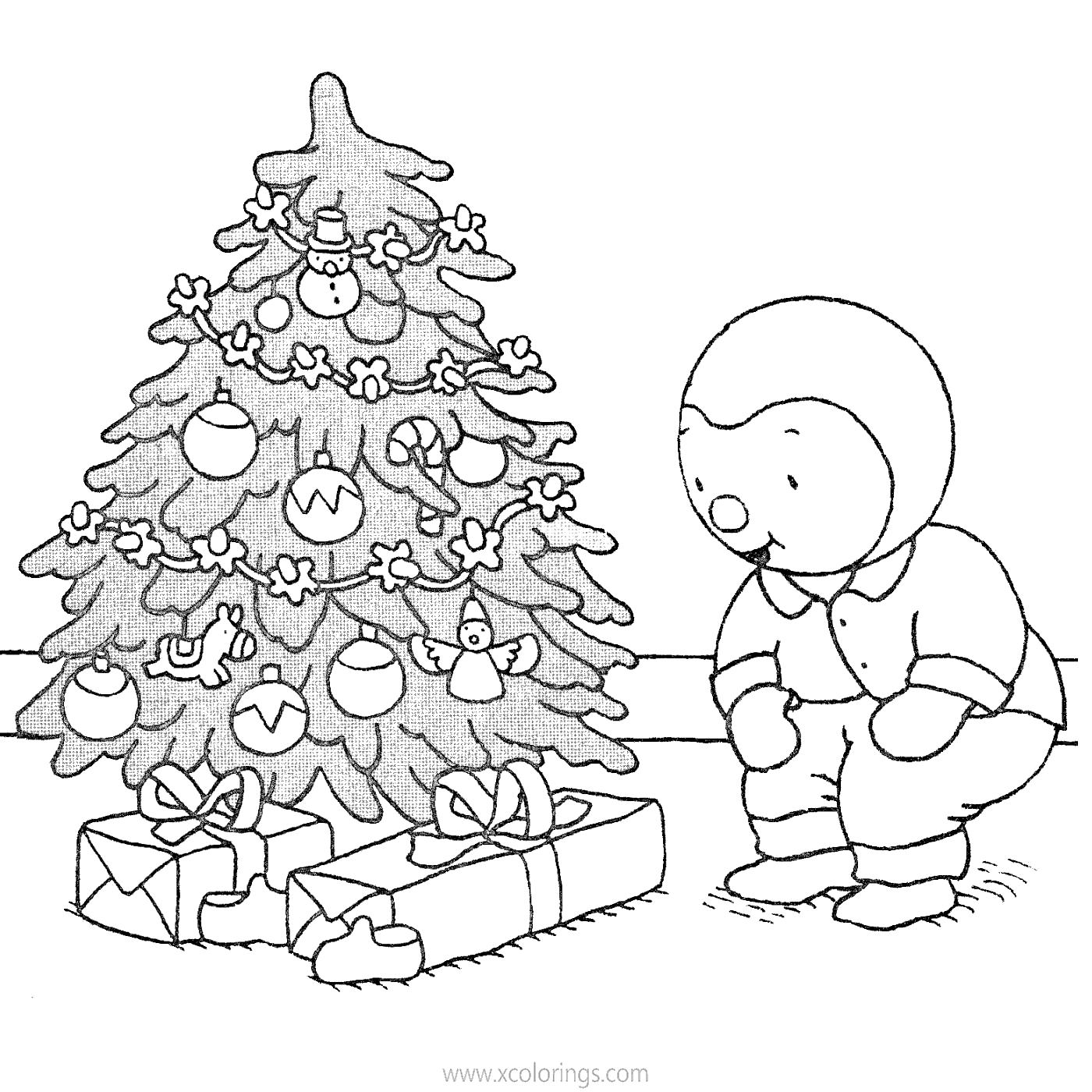 Free Christmas Tchoupi Coloring Pages printable