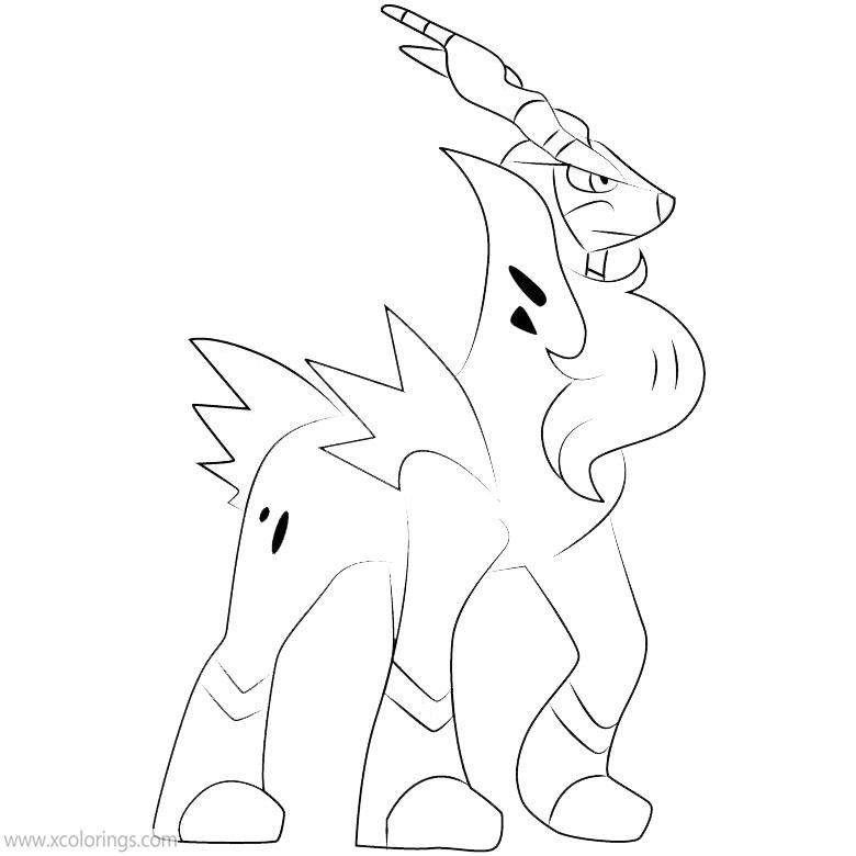Free Cobalion Pokemon Coloring Pages printable