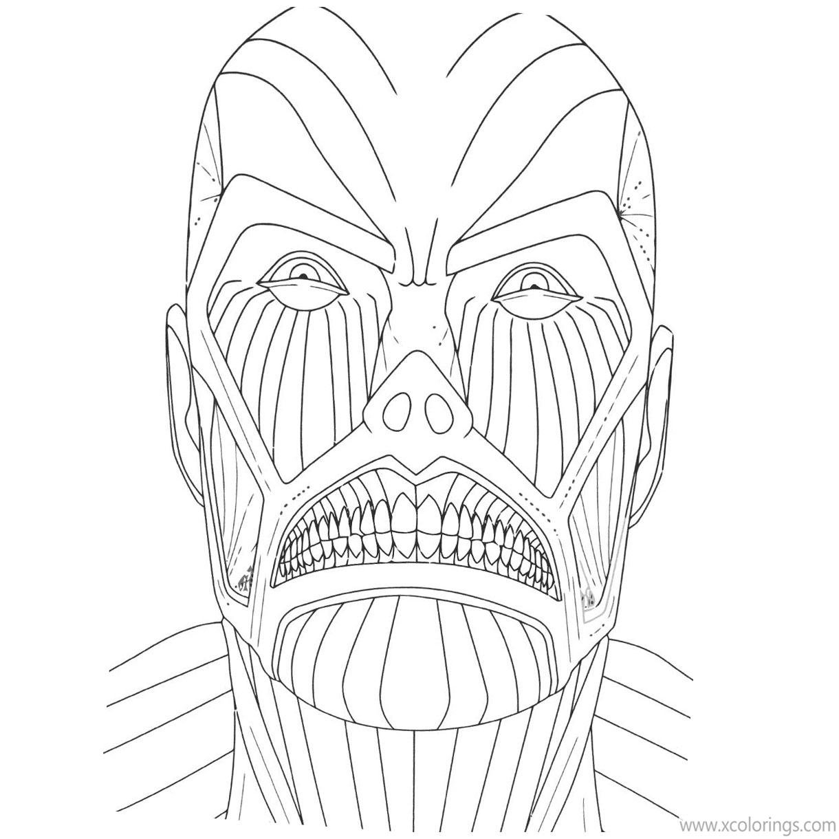 Free Colossal Titan from Attack On Titan Coloring Pages printable