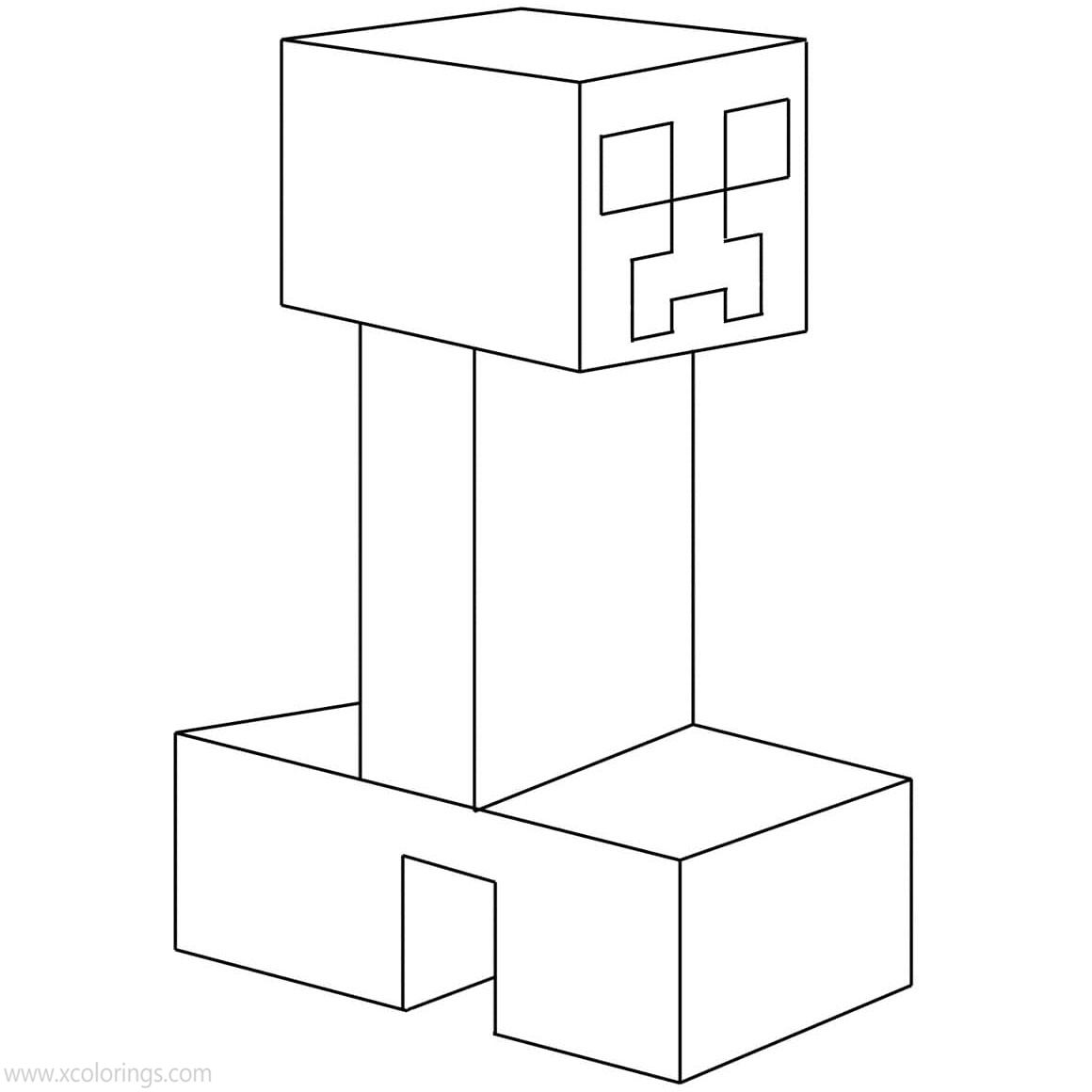 Free Creeper Coloring Pages Outline printable