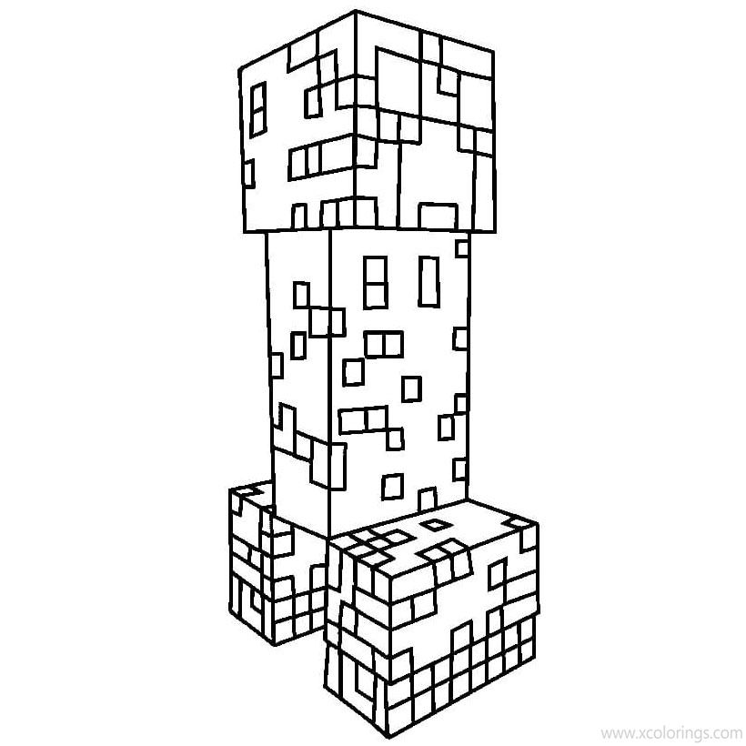Free Creeper Coloring Pages the Icon of Minecraft printable