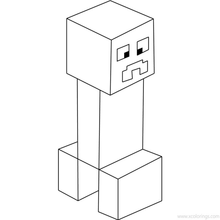 Creeper Face Coloring Pages