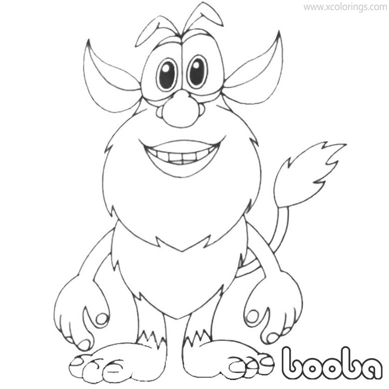 Free Cute Booba Coloring Pages printable