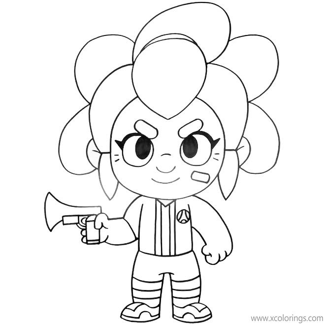 Free Cute Shelly Brawl Stars Coloring Pages printable
