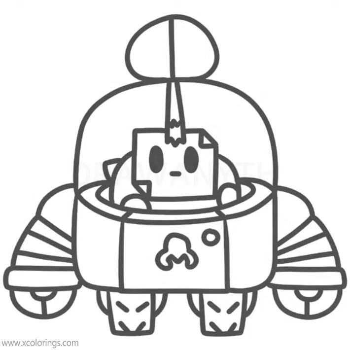 Free Cute Sprout Brawl Stars Coloring Pages printable