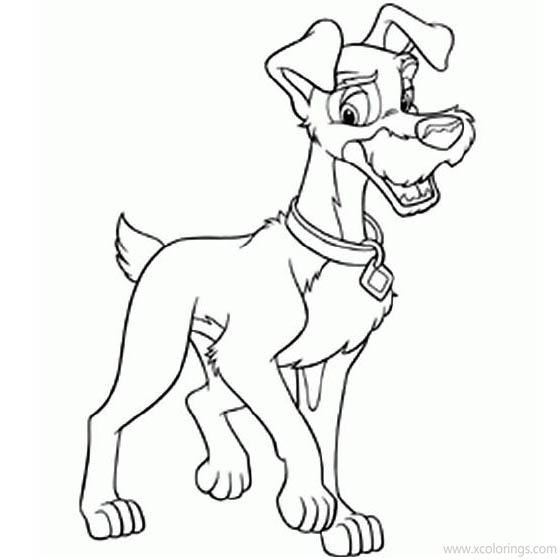 Free Disney Dogs Lady and the Tramp Coloring Pages printable