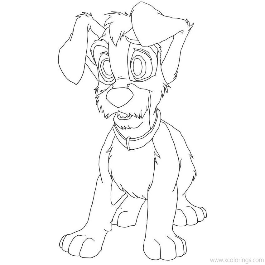 Free Disney Film Lady and the Tramp Coloring Pages printable