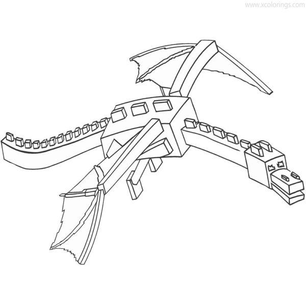 Minecraft Ender Dragon Coloring Pages Printable Coloring Pages