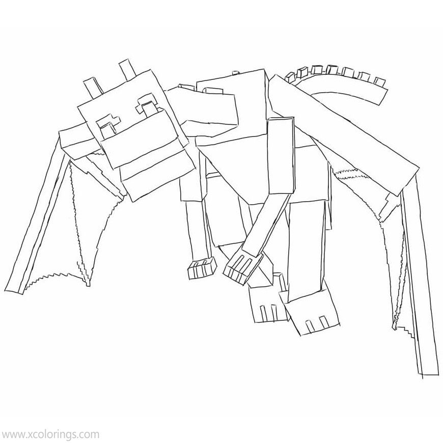 Ender Dragon Coloring Pages Clipart Black and White - XColorings.com