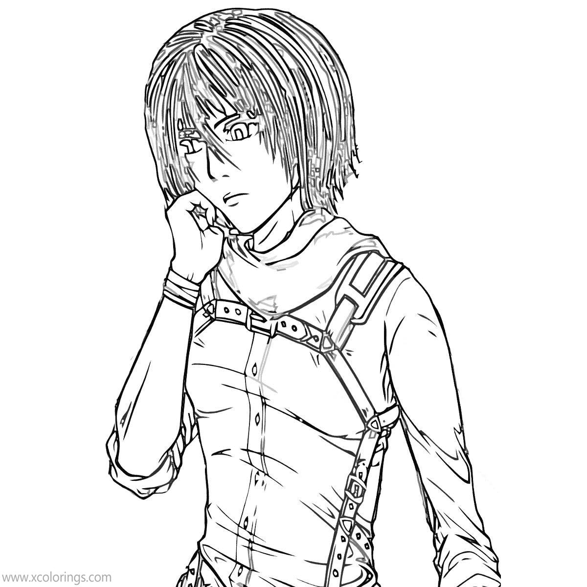 Free Eren from Attack On Titan Coloring Pages printable