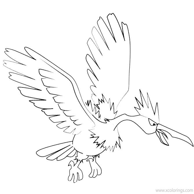 Free Fearow Pokemon Coloring Pages printable