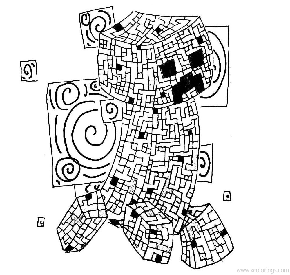 Free Free Creeper Coloring Pages printable