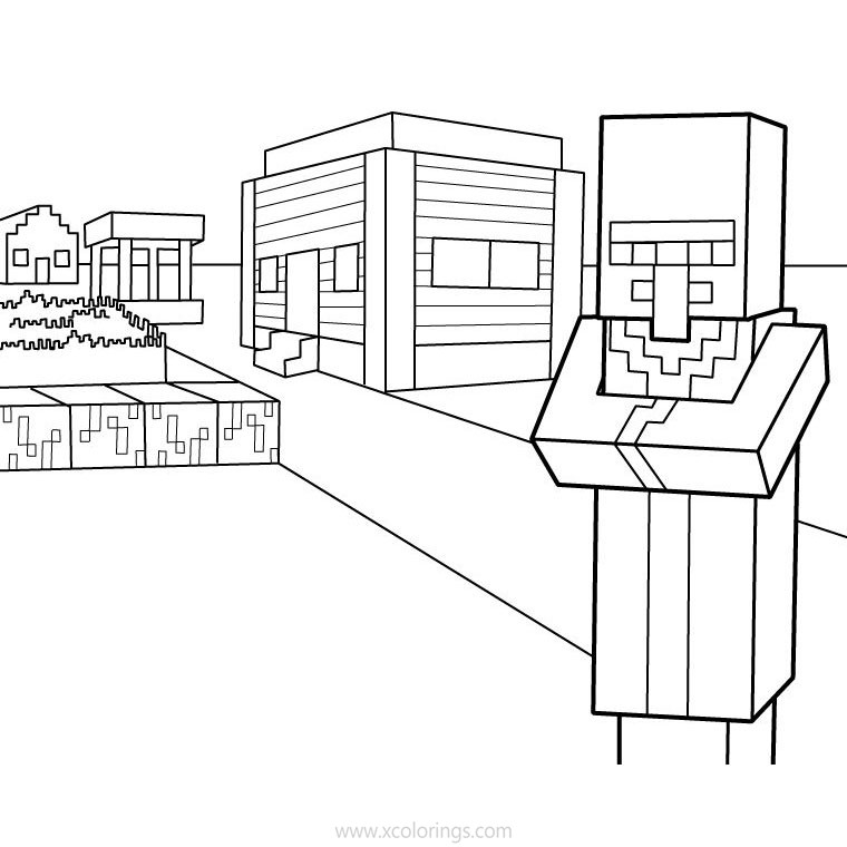 Free Free Minecraft Pillager Coloring Pages printable