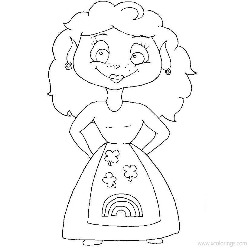 Free Girl from St. Patrick's Day Coloring Pages printable