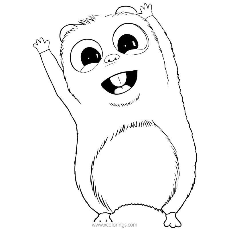 Free Grizzy and the Lemmings Coloring Pages Lemming is Happy printable