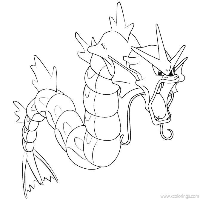 Gyarados Coloring Page