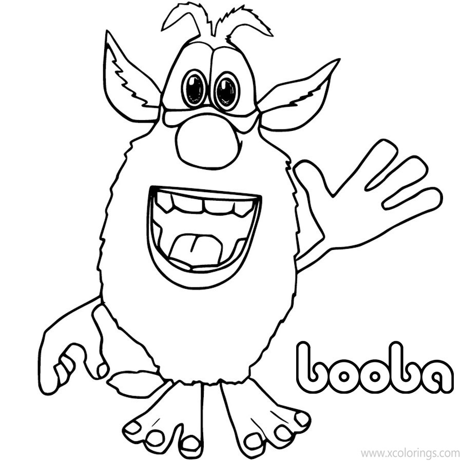 Free Happy Booba Coloring Pages printable