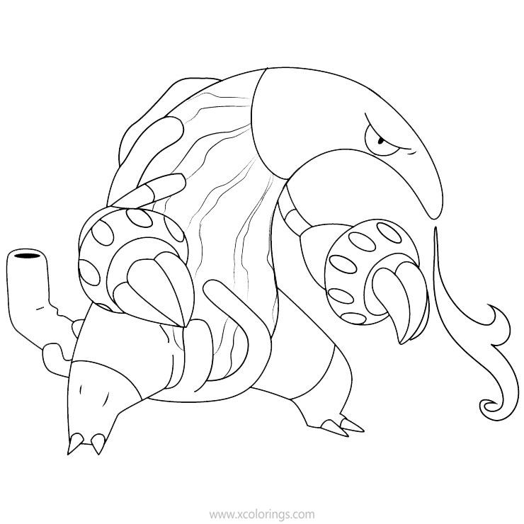 Free Heatmor Pokemon Coloring Pages printable