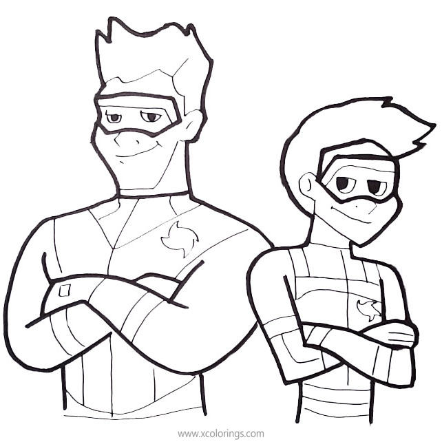 Henry Danger Coloring Pages Henry Hart is Running - XColorings.com