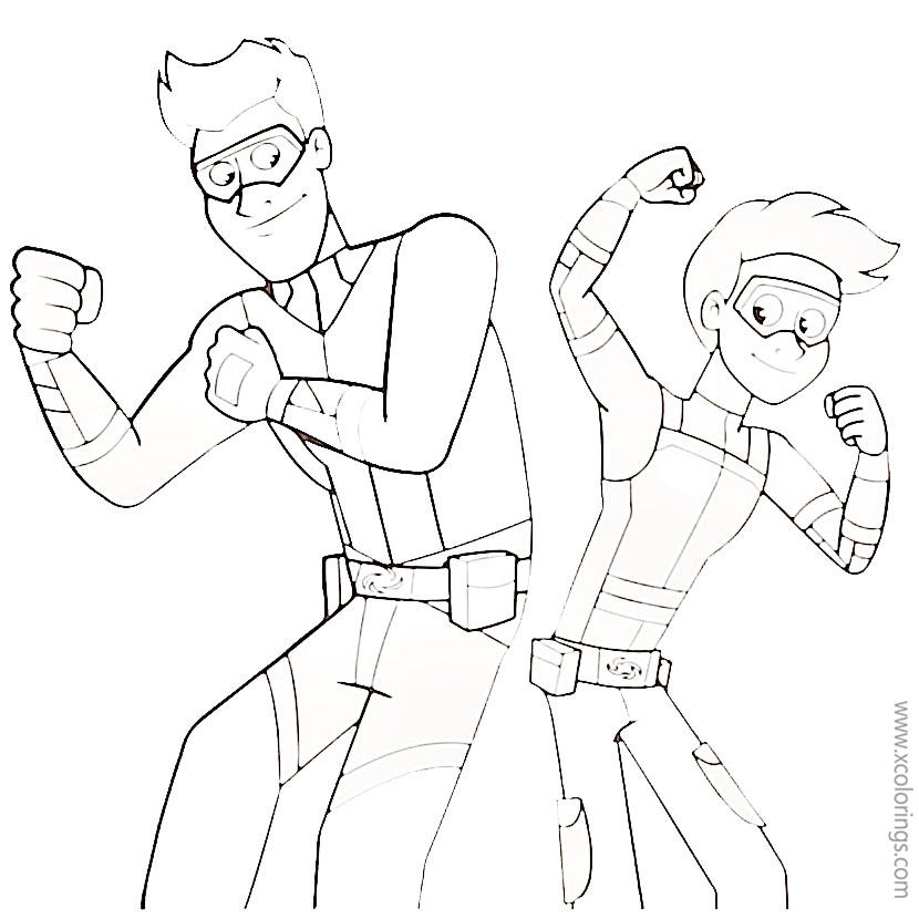 Free Henry Danger and Captain Man Coloring Pages printable
