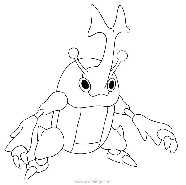 Free Heracross Pokemon Coloring Pages printable