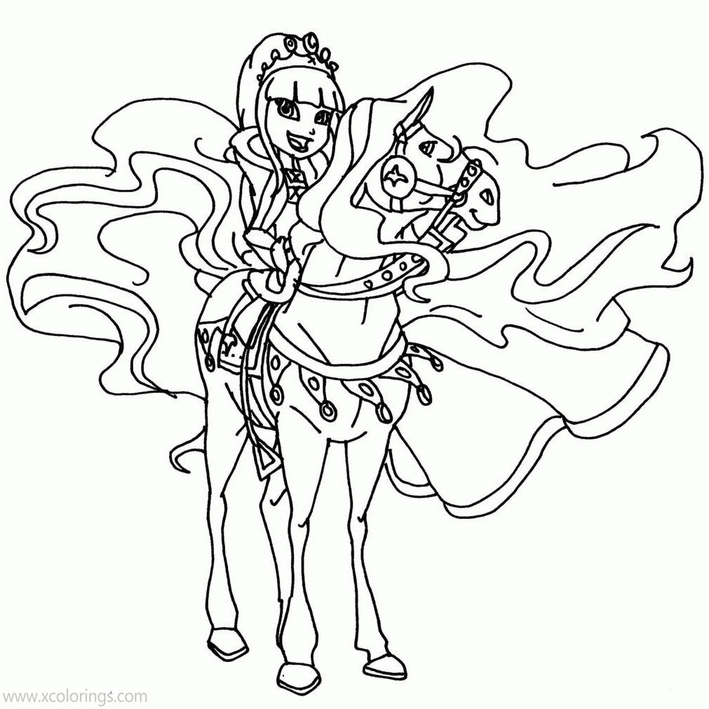 Free Horseland Coloring Page Girl and Horse printable