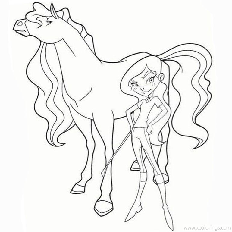 Free Horseland Coloring Pages Alma and Button Horse printable