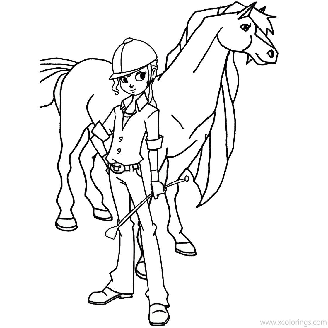 Free Horseland Coloring Pages Alma and Jimber printable