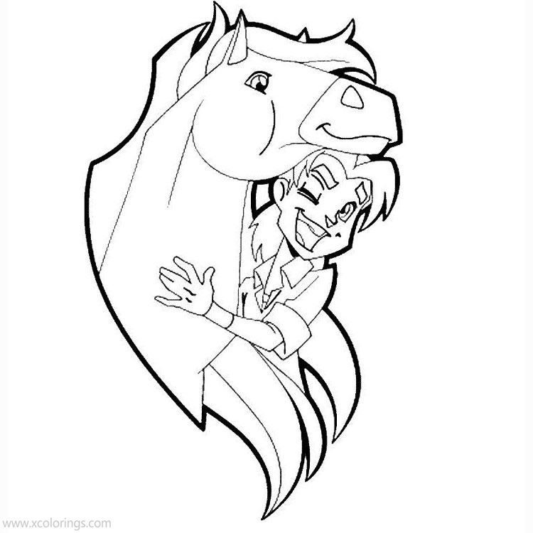 Free Horseland Coloring Pages Bailey and Aztec printable