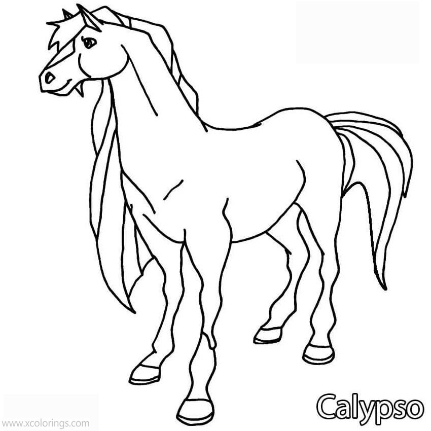 Free Horseland Coloring Pages Calypso printable