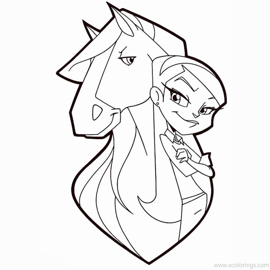 Free Horseland Coloring Pages Chili and Chloe printable
