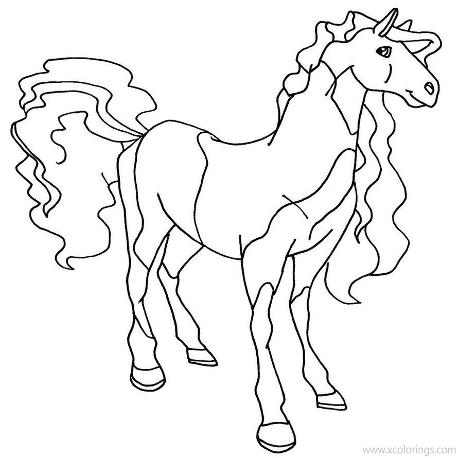 Free Horseland Coloring Pages Horse Button printable