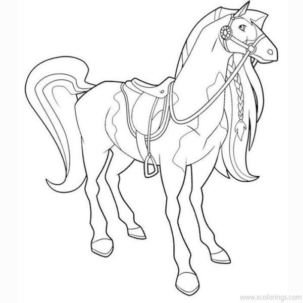 Horseland Coloring Pages Sarah Alma with Scarlet and Button ...