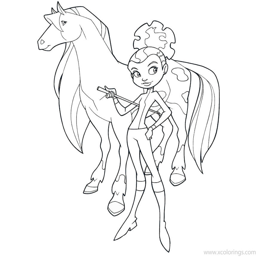 Free Horseland Coloring Pages Molly and Calypso printable