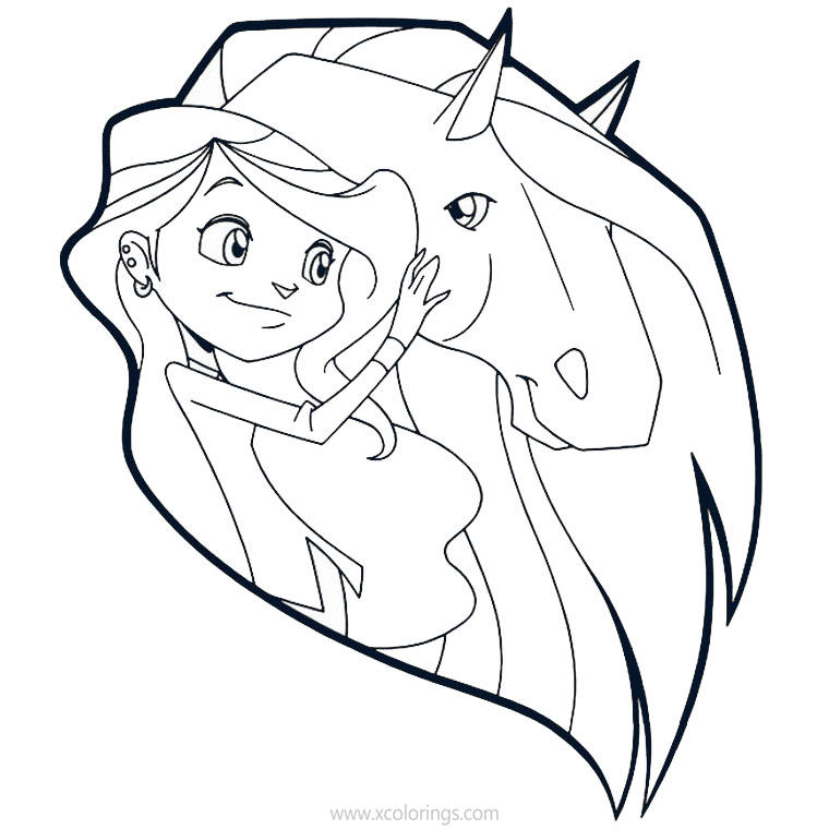 Free Horseland Coloring Pages Scarlet and Sarah printable