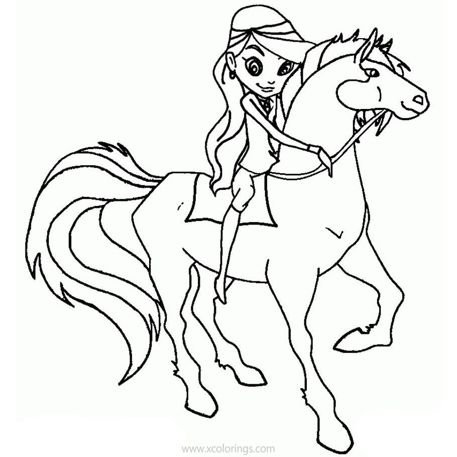 Free Horseland Coloring Pages Scarlet printable
